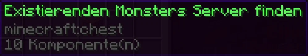 Monsters: Eintrag eines bestehenden Servers