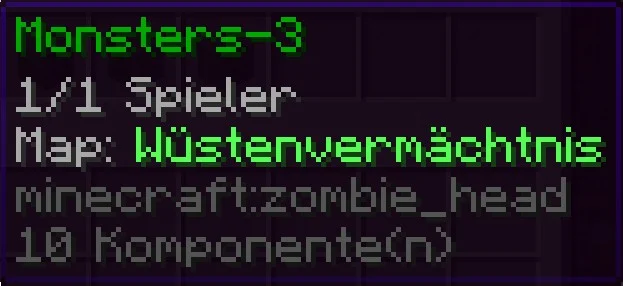 Monsters: offener Server in der Liste
